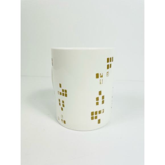 Starbucks 2014 Ivory Gold Holiday Christmas Tree Coffee Mug Cup 15.2 oz. - Picture 4 of 10